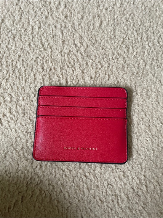 Poppy & Peonies Accessories - Poppy & Peonies Bright Red Leather Card Case